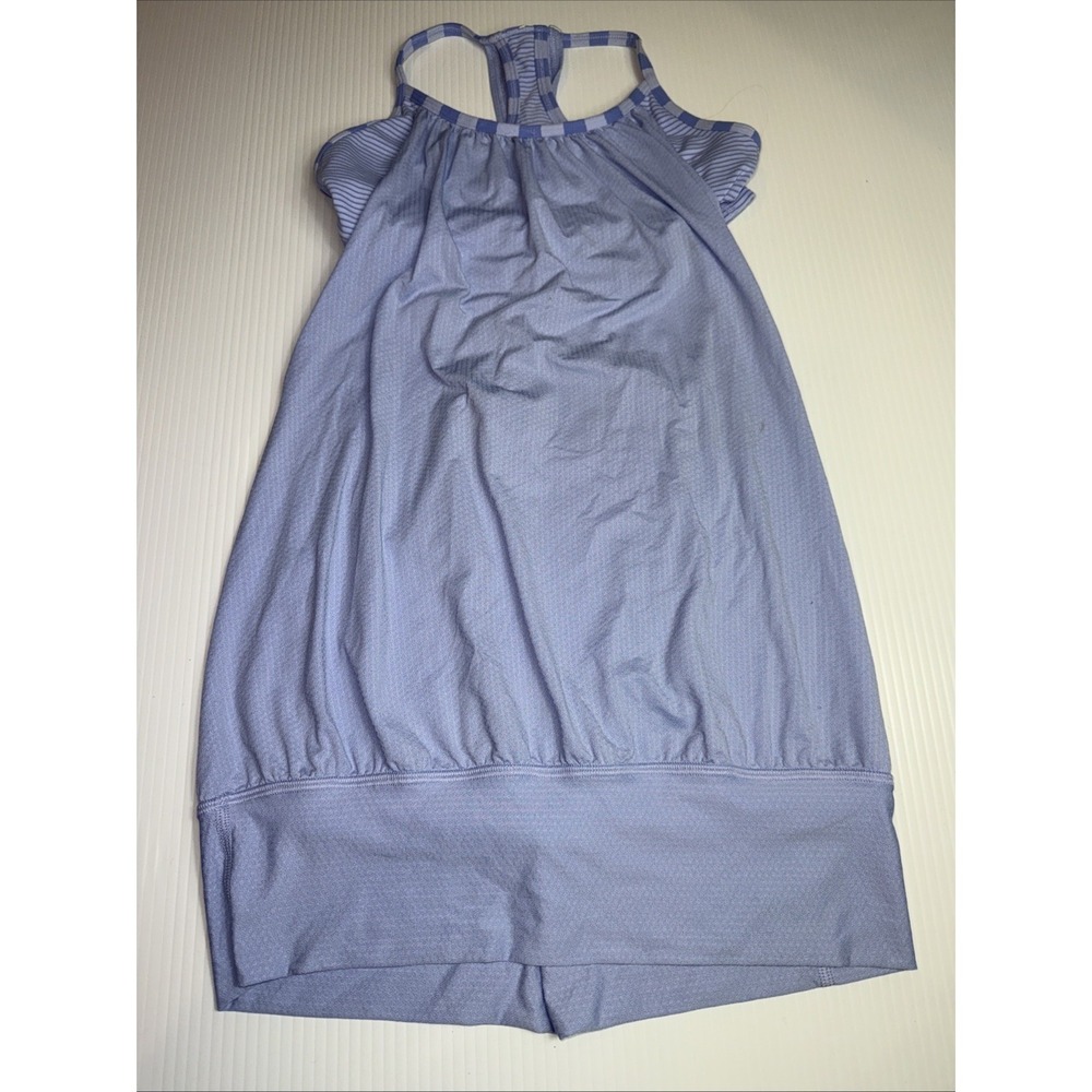 Lululemon‎ Light Blue workout top with a built-in bra and a racerback 4